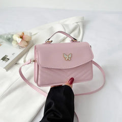 PU Versatile and Fashionable Portable Small Square Bag Single Shoulder Crossbody Bag Luxury Designer r