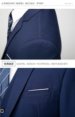 Men's Business Casual Wedding Suit Black Two-Piece Set with Waistcoat And Trousers Fashionable And Handsome Trend