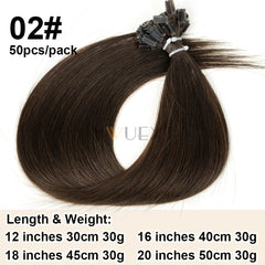 K Tip Hair Extensions Keratin Human Hair Hot Fusion Hair Extension European Hair Keratin Glue Machine Remy 12-20 inches