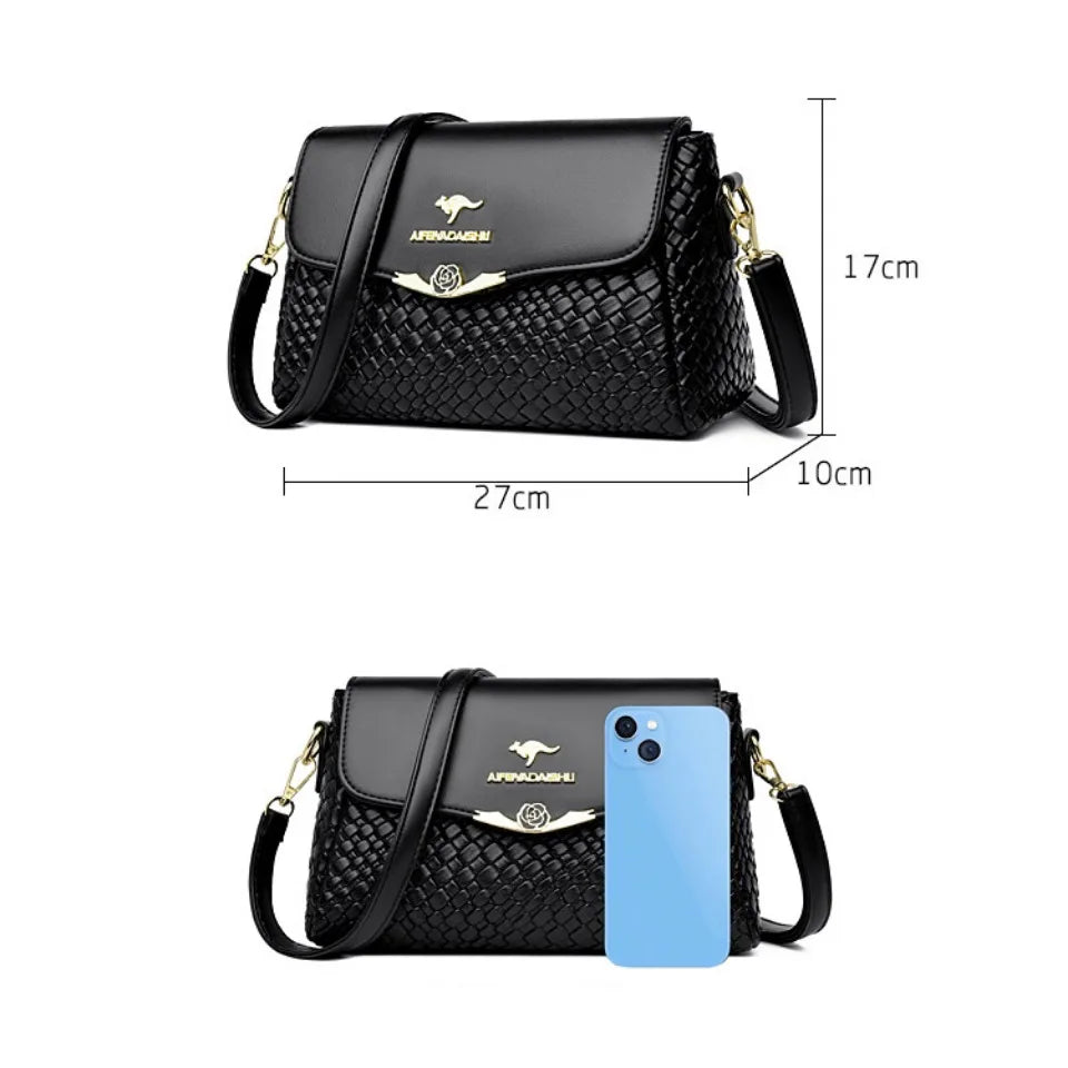 Luxury Handbag Women Bags Designer Pu Leather Knitting