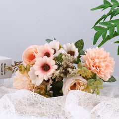 30cm Artificial Autumn Rose Flowers Wedding Christmas Vase Home Living Room DIY Fake Bouquet Decoration