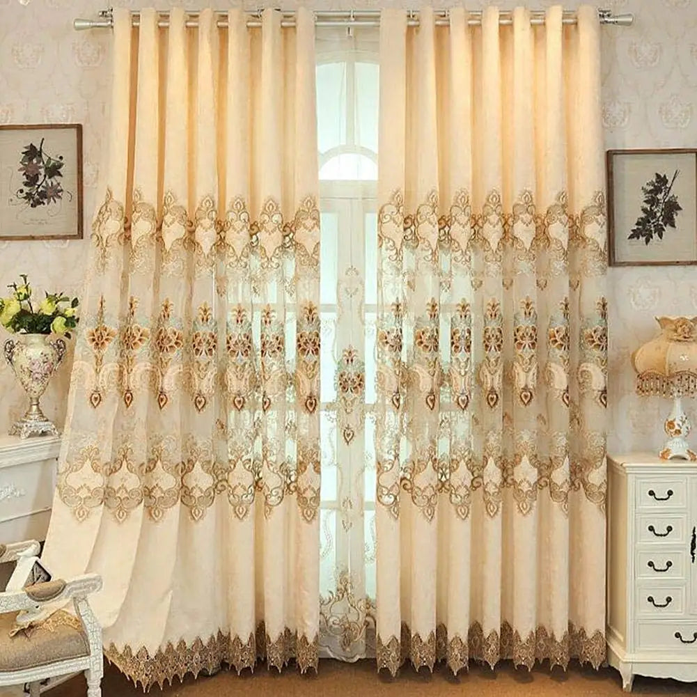 Noble Luxury Curtain For Window Bedroom Blackout Velvet Cloth Drape Fabrics Shade Panel Tulle Curtain Living Room X632#30