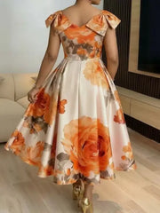 African Dresses for Women Elegant 2026 Dashiki Spring Summer Midi Dress