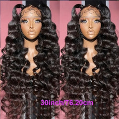 Deep Wave Curly Human Hair Wig 13x6 HD Lace Human Hair Wig for Women 250% Density Glueless Frontal Wigs on Clearance Sale