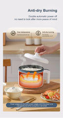 1.7L Electric Rice Cooker Single Double Layer 220V Multi Cooker Non-Stick Smart Mechanical MultiCooker Steamed Rice Pot For Home