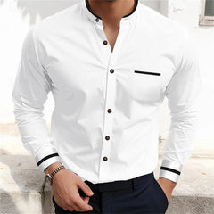 Men's Long Sleeve Shirts Plain Shirts Fashionable High Quality