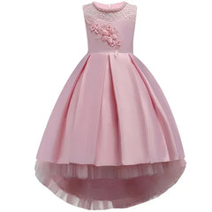 Children's Dress Princess  Embroidered Girl's Lace Flower Girl Trailing Ball Gown flower girl dresses vestidos para niñas