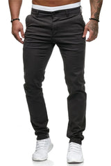 Men Casual Pants Patchwork Pencil Pants Ankle Length Pant Spliced Skinny ZipperCasual Pockets Mid Waist Solid 2025 Summer