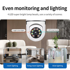 Bulb E27 Surveillance Camera Full Color Night Vision Automatic Human Tracking Zoom Indoor Security Monitor Wifi Miini IP Camera
