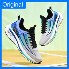 Men Sports Shoes 2026 Spring New Trend Mesh Cushioning Rebound Flat Bottom Youth Running Competition Training Shoes for Men
