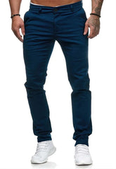 Men Casual Pants Patchwork Pencil Pants Ankle Length Pant Spliced Skinny ZipperCasual Pockets Mid Waist Solid 2025 Summer