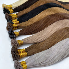 Flat Tip Keratin Hair Extensions Pre-Bonded Flat Tip Hair Extensions 50 Gram Double Drawn Straight 16-30 inch Indian Remy Hair