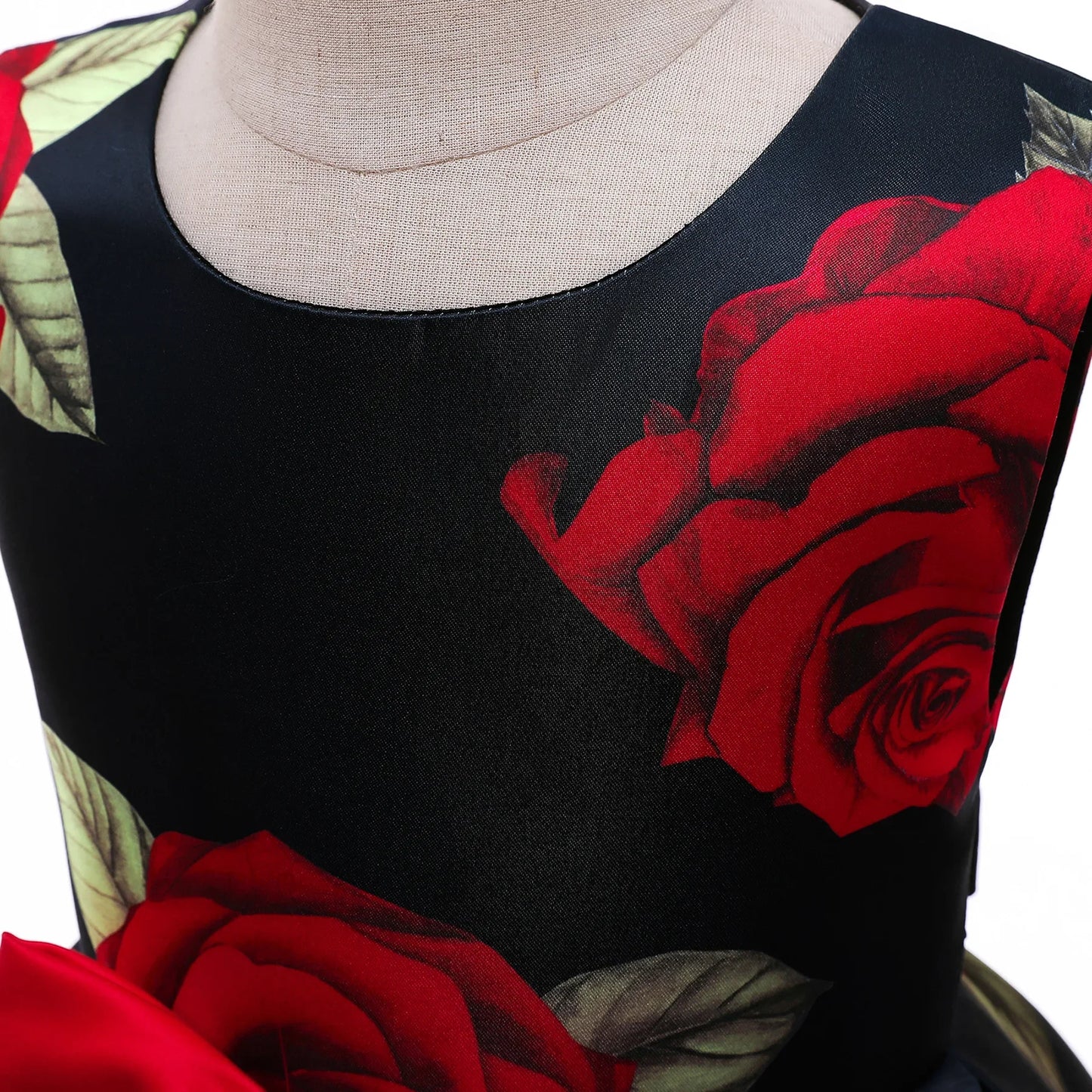 Rose Flower Summer Dress for girls White Black