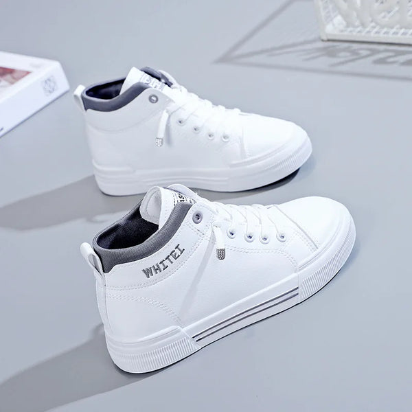 Women's Fashion High-top Breathable Sneakers 2023 Trend White Flat Casual Sports Designer Running Shoes for Woman Tennis Ladies
