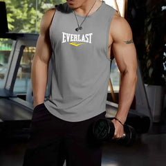 Summer Breathable Mesh Men's Vest Round Neck Sports Running Man Top Gym Daily Fashion Sleeveless Casual Tee Shirt 2026