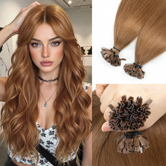 Mrs Hair Keratin Hair K Tip Hot Fusion Natural Human Hair Extensions Italy Keratin Glue Machine Remy Hair 12-22inch