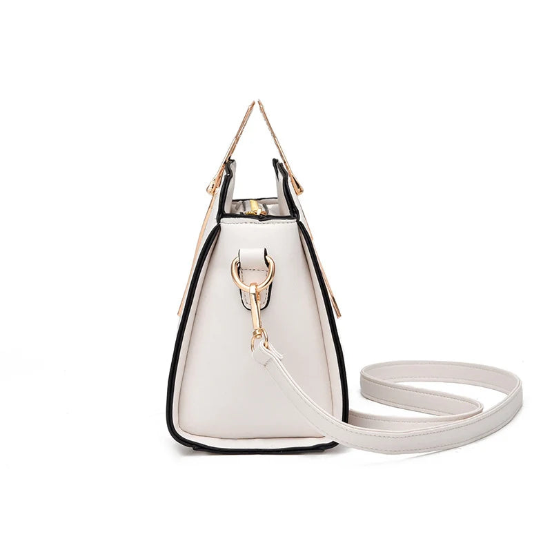 Cat Shaped Handle Women Handbag Trendy And Fashionable, Solid Color, Simple And Casual Crossbody Shoulder Shell Bag