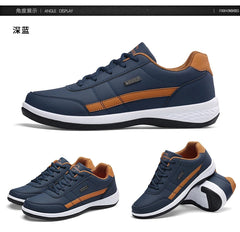 New Men Shoes Casual Shoes Leather Lace-Up Casual Sports Shoes Outdoor Wear-Resistant Vulcanized Shoes High-Quality Men Shoes