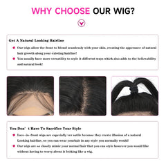 100% Vietnamese Super Double Drawn Bone Straight 13x4 Frontal Bob Wig with Human Hair Natural Black 210% Density For Black Women