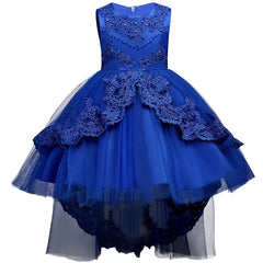 Children's Dress Princess  Embroidered Girl's Lace Flower Girl Trailing Ball Gown flower girl dresses vestidos para niñas