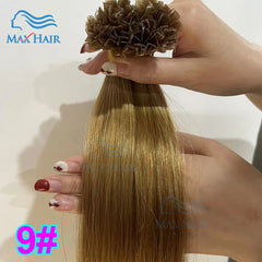 K Tip Hair Extensions Keratin Human Hair Hot Fusion Hair Extension Italy Keratin Glue Machine Remy 12-24inch 30 50G/pack