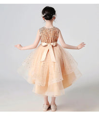 Flower Girl Dresses for Wedding White Champagne Red Pink Child Gala Evening Formal Luxury Birthday Puffy Irregular Elegant Dress