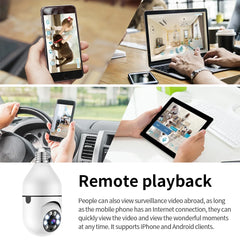 Bulb E27 Surveillance Camera Full Color Night Vision Automatic Human Tracking Zoom Indoor Security Monitor Wifi Miini IP Camera