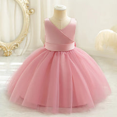 Toddler Girl Dress 0-4 Years Flower Bow Kids Skirt Christmas Halloween Princess Dress Children's Dresses Birthday Party