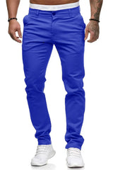 Men Casual Pants Patchwork Pencil Pants Ankle Length Pant Spliced Skinny ZipperCasual Pockets Mid Waist Solid 2025 Summer
