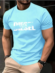 Streetwear 3D Letter Print Men's Summer T-Shirt, Suitable for Everyday Casual and Sportswear. .