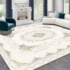 vikama French retro Persian carpet door non-slip mat living room sofa tea table crystal velvet large carpet bedroom bed rug