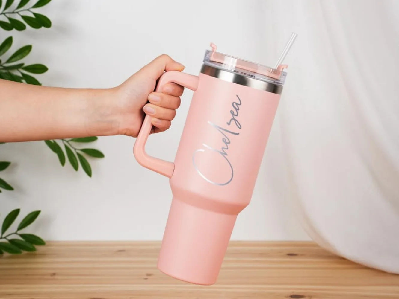  Custom Name Bingba Cup Car 40oz Large Capacity Portable Handle Cup 304 Stainless Steel Insulation Cup Coffee Insulation Cup