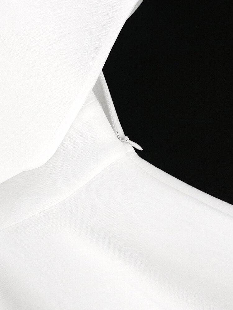 AOMEI White Tops Off Shoulder Spaghe Strap