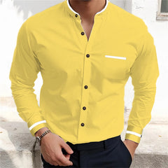 Men's Long Sleeve Shirts Plain Shirts Fashionable High Quality