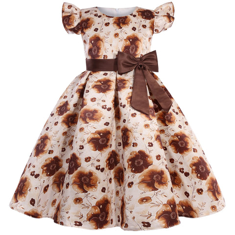 2026 summer new dress Europe and the United States small fly sleeve girl dress