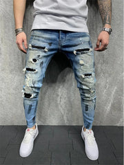 New Streetwear Men pants Stretch Jeans men Casual Men Solid Color Slim Fit Skinny Pants Fashion Sports Jogging Harajuku Pants