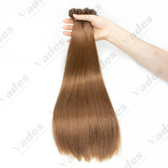 VEDES K Tip Hair Extensions Human Hair Keratin Pre Bonded Hot Fusion Nail Tip Balayage Natural Silky Straight Extensions 50G