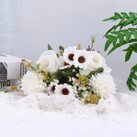 30cm Artificial Autumn Rose Flowers Wedding Christmas Vase Home Living Room DIY Fake Bouquet Decoration