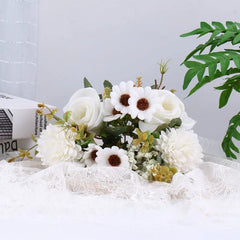 30cm Artificial Autumn Rose Flowers Wedding Christmas Vase Home Living Room DIY Fake Bouquet Decoration