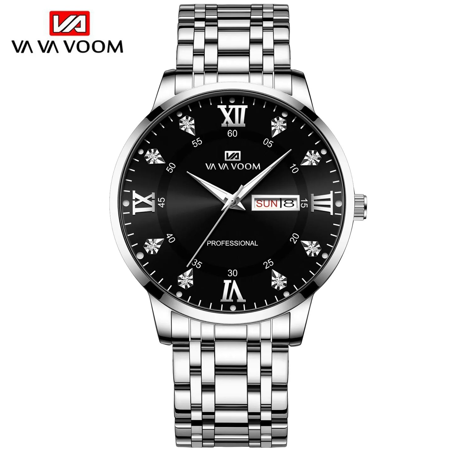 Top Brand Men Watch Stainless Steel Top Quailty Luxury Push Button Hidden Clasp Waterproof Luminous Date Week Sport Wrist Watch