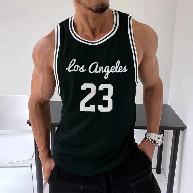 SUMMER MEM &#39 GYM MESH TANK TOPS FITNESS