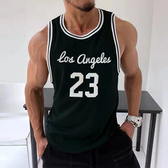 SUMMER MEM ' GYM MESH TANK TOPS FITNESS