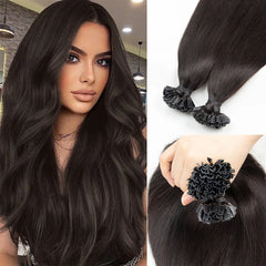 Mrs Hair Keratin Hair K Tip Hot Fusion Natural Human Hair Extensions Italy Keratin Glue Machine Remy Hair 12-22inch