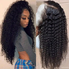 13X6 Deep Wave Frontal Wig 13x4 HD Transparent Lace Frontal Remy Glueless Deep Curly