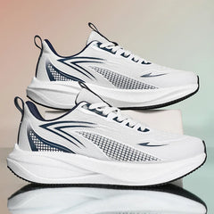 Men Running Shoes Marathon Sneakers Carbon Board Air Cushion Breathable Lightweight Men's Comfortable Athletic Nonskid Sports