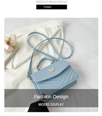 PU Versatile and Fashionable Portable Small Square Bag Single Shoulder Crossbody Bag Luxury Designer Handbag Bolsas De Mujer