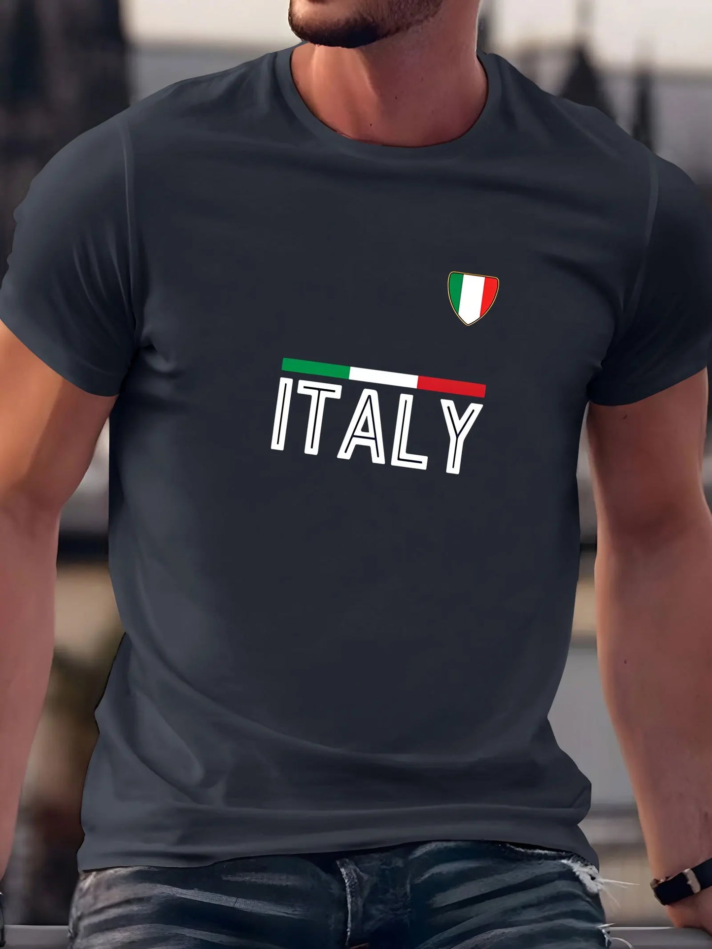 Men's summer 100 cotton fashionable casual sports loose fit plus size Italian