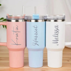  Custom Name Bingba Cup Car 40oz Large Capacity Portable Handle Cup 304 Stainless Steel Insulation Cup Coffee Insulation Cup