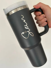  Custom Name Bingba Cup Car 40oz Large Capacity Portable Handle Cup 304 Stainless Steel Insulation Cup Coffee Insulation Cup