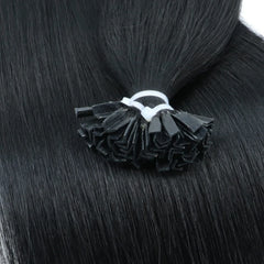 K -Tip Hair Extensions Human Hair V tip keratin fusion hair extensions Natural Straight Machine Remy Hair extensions